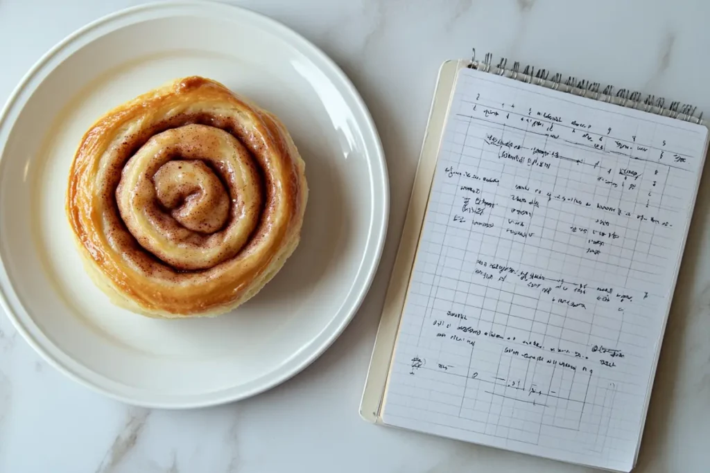 Nutritional breakdown of a cinnamon roll.