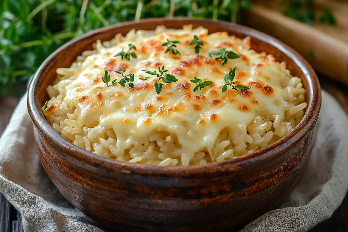 Does cheese go well with rice in a gourmet dish