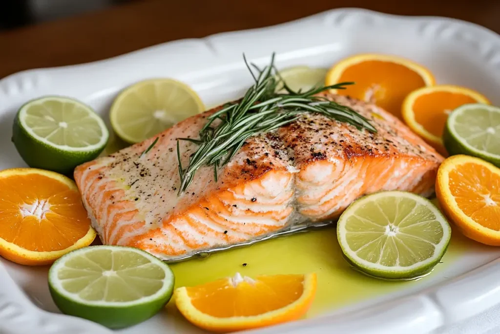 Citrus-infused salmon with orange and lime