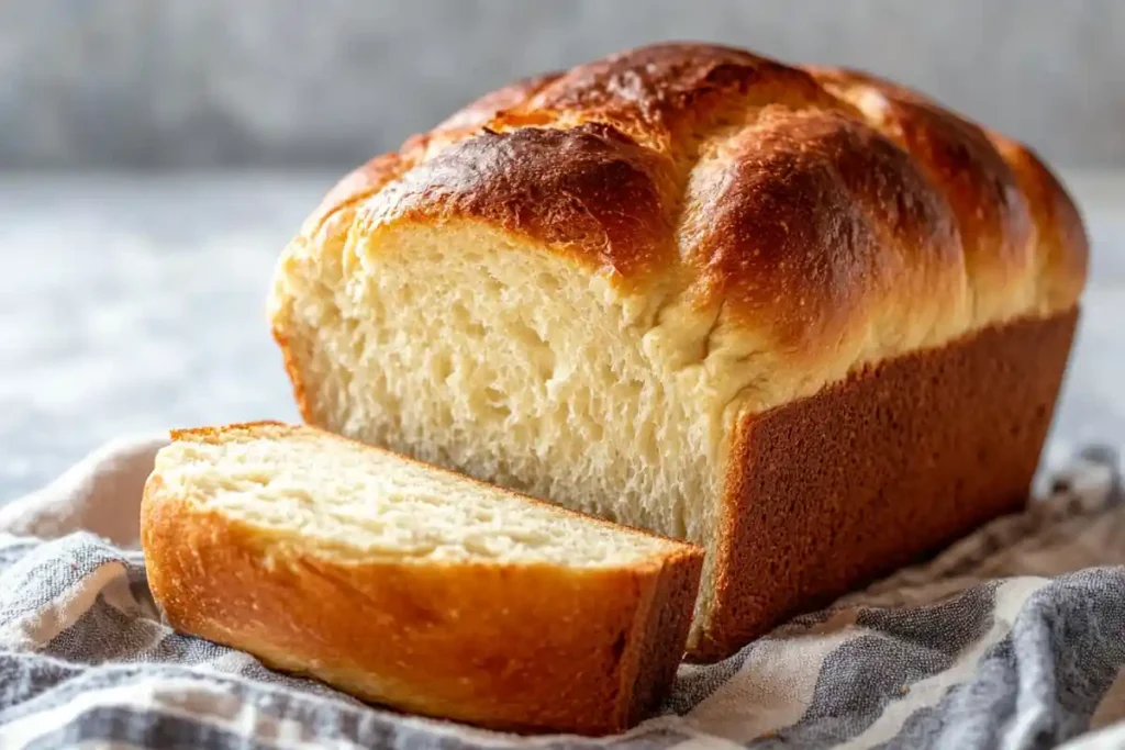 Homemade bread made with yogurt