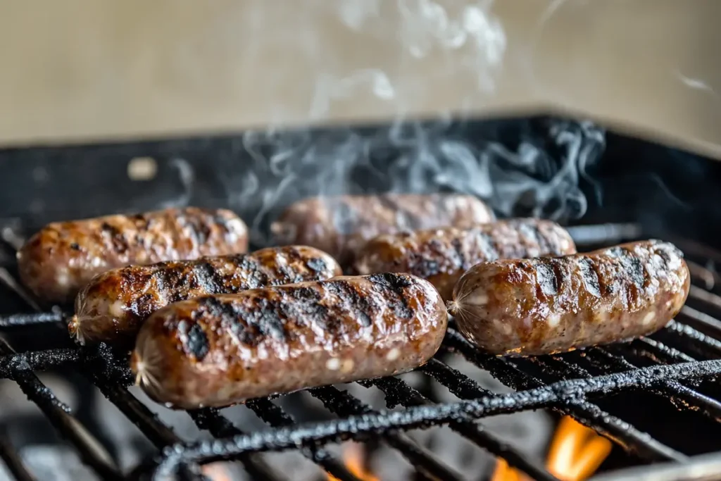 Best way to cook beef sausages on a grill