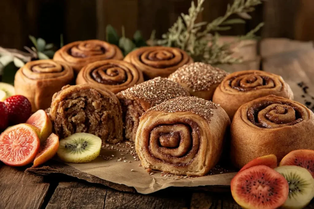 Healthy cinnamon roll alternatives for breakfast.