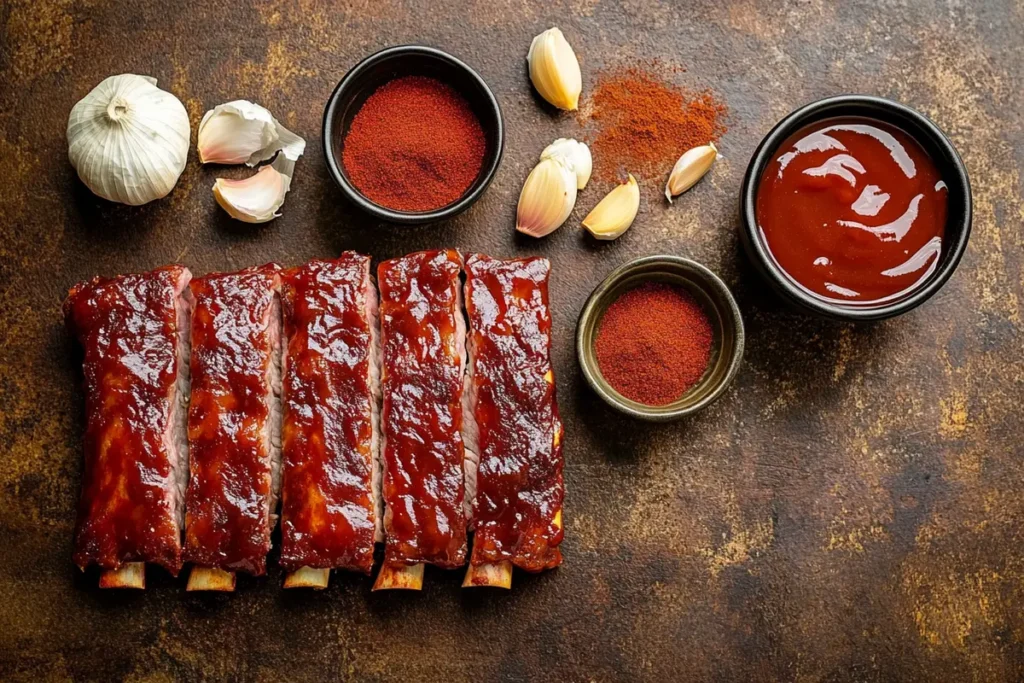 Ingredients for boneless beef ribs recipe