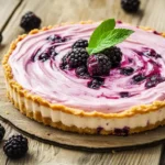 Blackberry cheesecake recipe with a fresh berry swirl