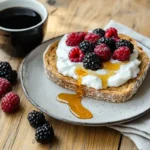 Is yogurt with bread good? A delicious and healthy breakfast featuring yogurt and bread on a wooden table.