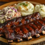 Country style beef ribs recipe perfectly cooked with BBQ sauce.