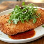 Juicy beef cutlet served on a plate