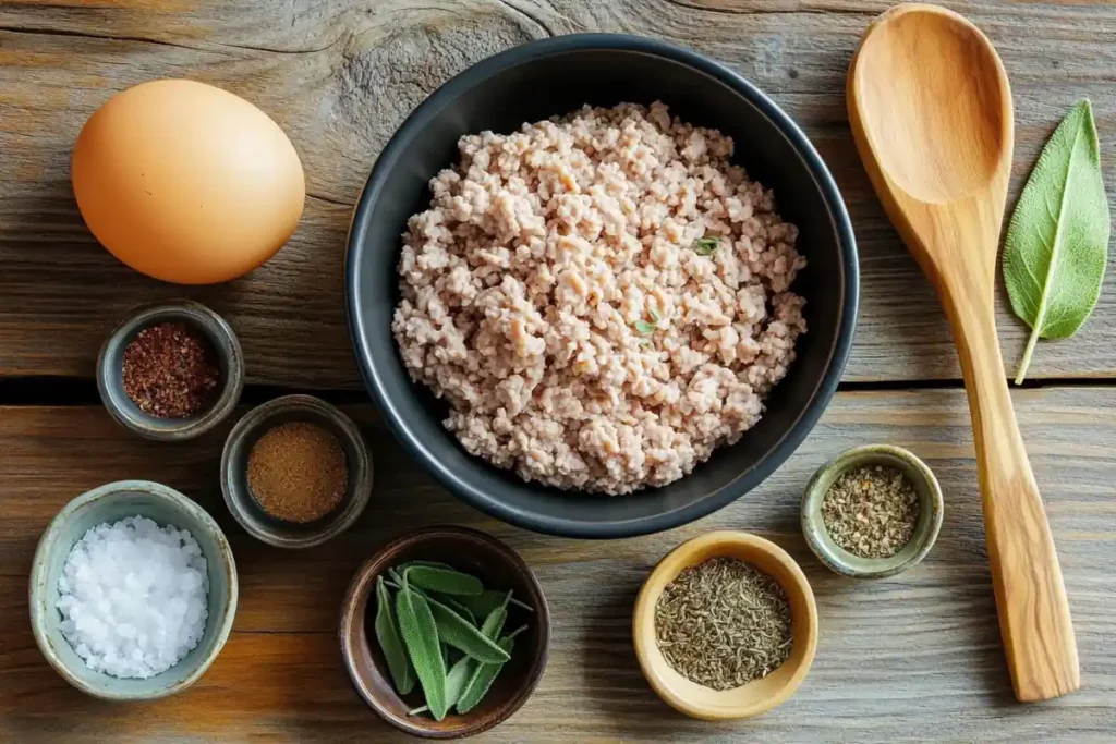 Ingredients for Chicken Breakfast Sausage Recipe