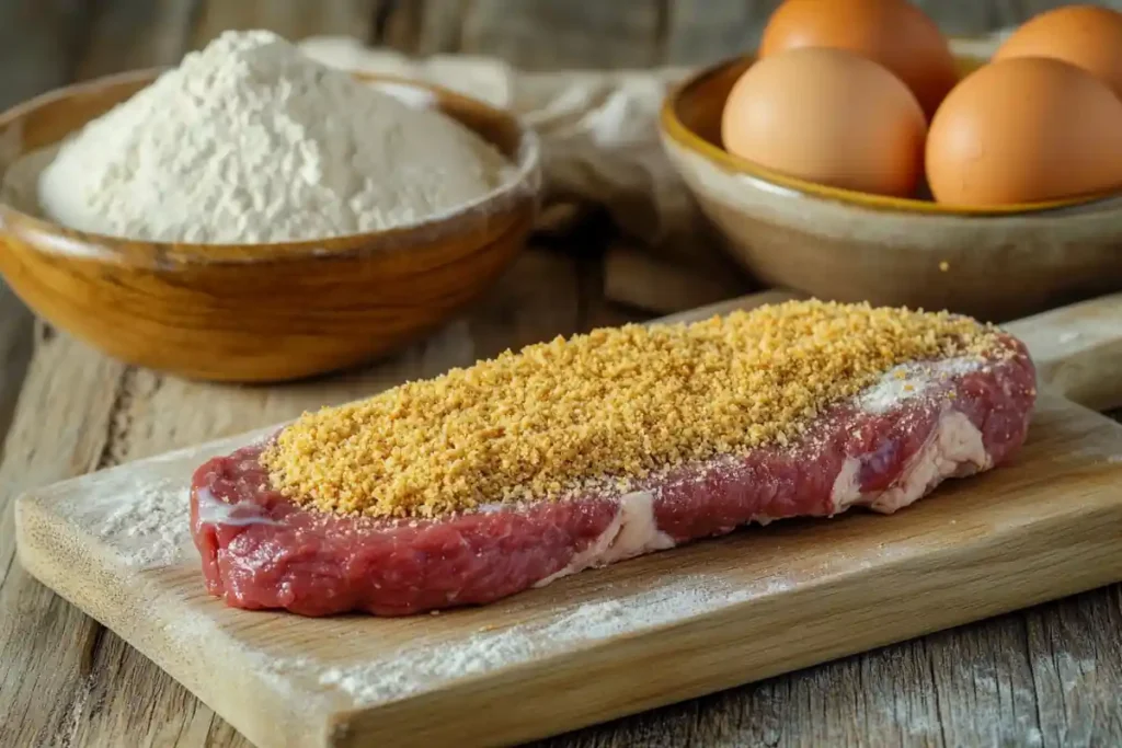 beef cutlet uses, preparation with breadcrumbs