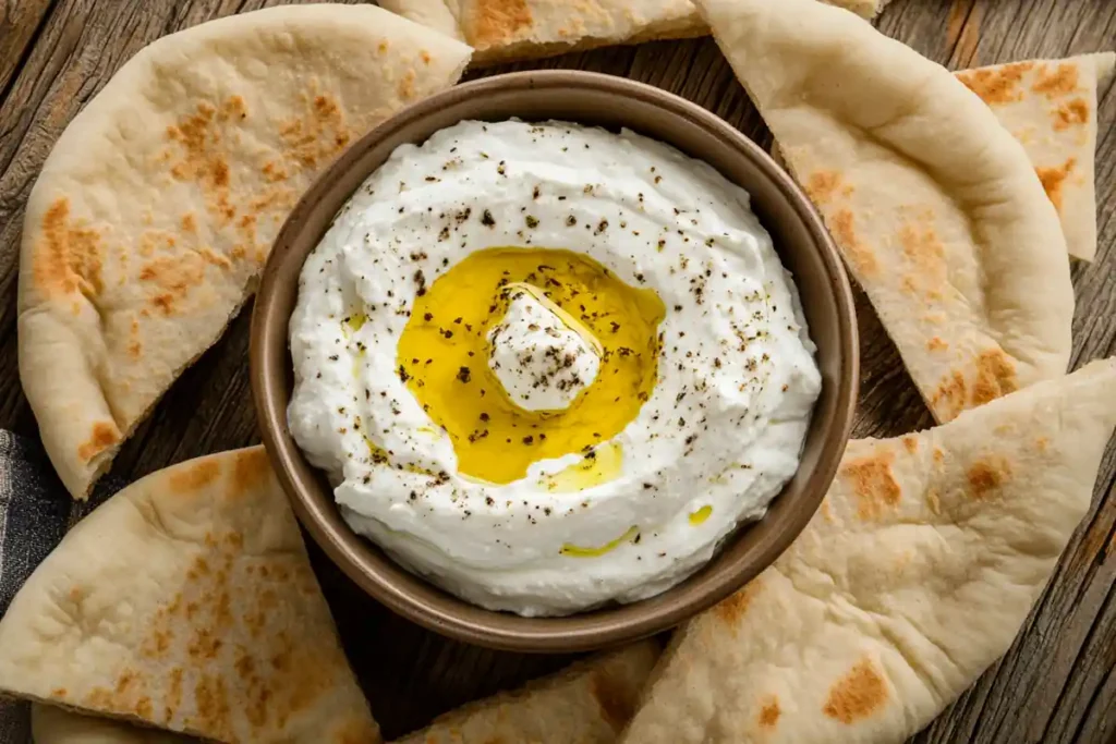 Yogurt with bread in different cuisines